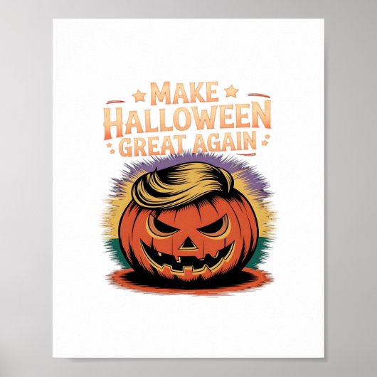 Halloween Trumpkin Design Poster (Vorne)