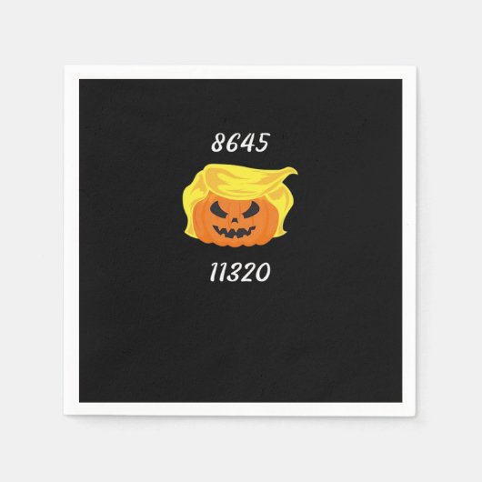 Halloween Trumpkin Design Serviette (Vorderseite)