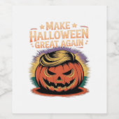 Halloween Trumpkin Design Weinetikett (Einzelnes Label)