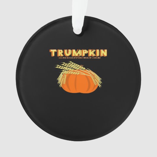 Halloween Trumpkin Donald Funny Pumpkin Make Hallo Ornament (Vorderseite)