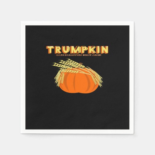 Halloween Trumpkin Donald Funny Pumpkin Make Hallo Serviette (Vorderseite)