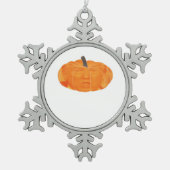 Halloween Trumpkin Extra Classic Schneeflocken Zinn-Ornament (Vorderseite)