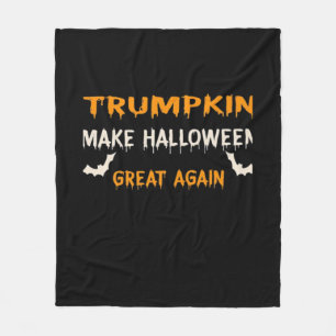 Halloween Trumpkin Funny Halloween Great Agai Fleecedecke
