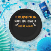Halloween Trumpkin Funny Halloween Great Agai Pappteller (Party)