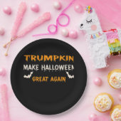 Halloween Trumpkin Funny Halloween Great Agai Pappteller (Party)