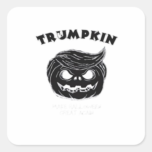 Halloween Trumpkin Funny Halloween-Kostüm Quadratischer Aufkleber (Vorderseite)