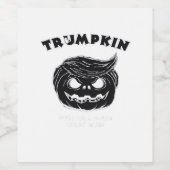 Halloween Trumpkin Funny Halloween-Kostüm Weinetikett (Einzelnes Label)