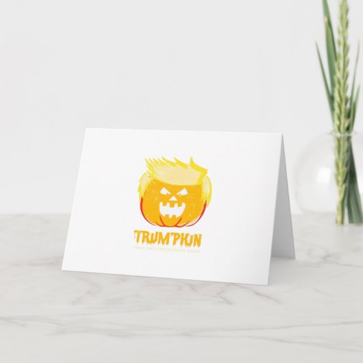 Halloween Trumpkin Funny Karte (Vorderseite)