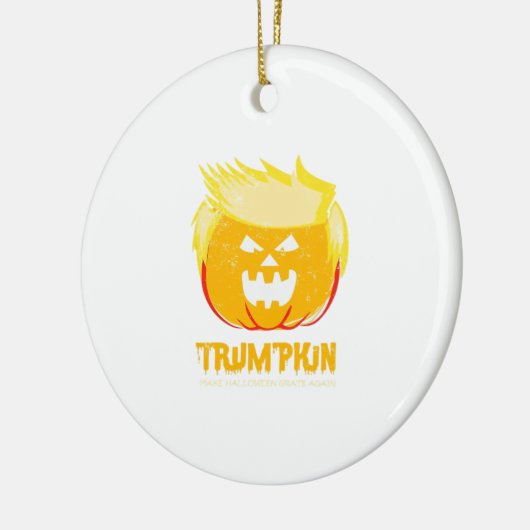 Halloween Trumpkin Funny Keramik Ornament (Links)