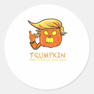 Halloween Trumpkin Funny - Klassisches Kostümdesig Runder Aufkleber