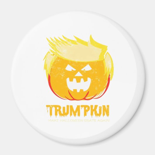 Halloween Trumpkin Funny Magnet (Vorne)