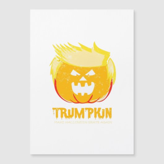 Halloween Trumpkin Funny Magnetkarte (Vorderseite)