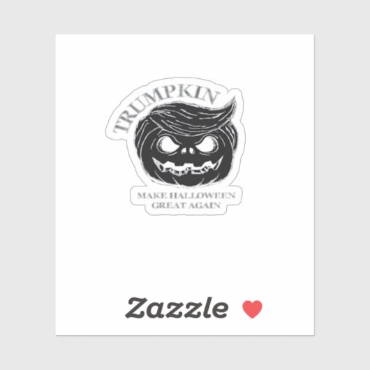 Halloween Trumpkin Funny & Niedliches Halloween-Ko Aufkleber (Blatt)