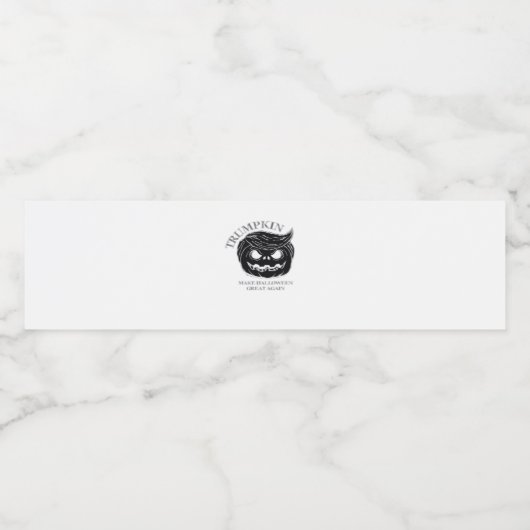 Halloween Trumpkin Funny & Niedliches Halloween-Ko Wasserflaschenetikett (Einzelnes Label)