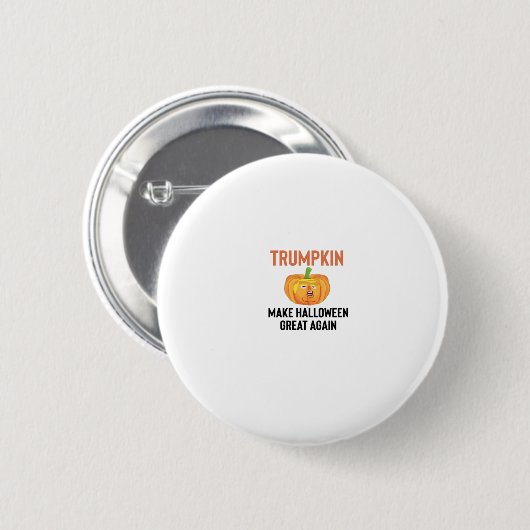 Halloween Trumpkin - Funny Pumpkin Graphen für Hal Button (Vorne & Hinten)