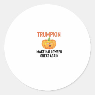 Halloween Trumpkin - Funny Pumpkin Graphen für Hal Runder Aufkleber