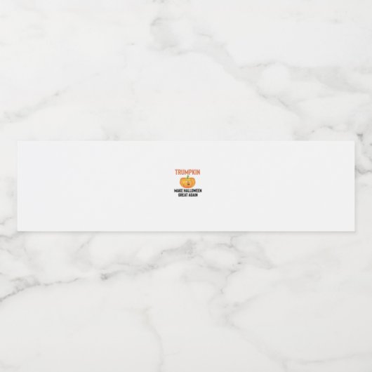 Halloween Trumpkin - Funny Pumpkin Graphen für Hal Wasserflaschenetikett (Einzelnes Label)