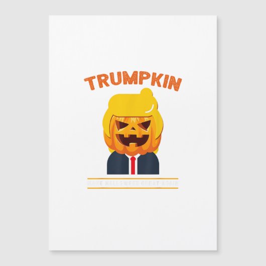 Halloween Trumpkin Funny Pumpkin Halloween Magnetkarte (Vorderseite)