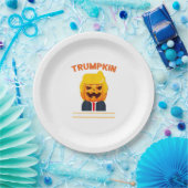 Halloween Trumpkin Funny Pumpkin Halloween Pappteller (Party)