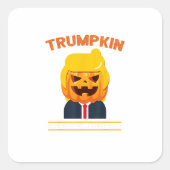 Halloween Trumpkin Funny Pumpkin Halloween Quadratischer Aufkleber (Vorderseite)
