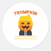 Halloween Trumpkin Funny Pumpkin Halloween Runder Aufkleber (Vorderseite)