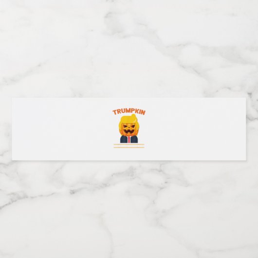 Halloween Trumpkin Funny Pumpkin Halloween Wasserflaschenetikett (Einzelnes Label)