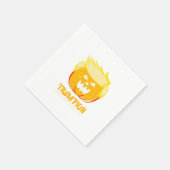 Halloween Trumpkin Funny Serviette (Ecke)