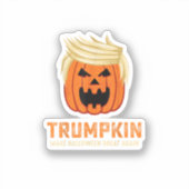 Halloween Trumpkin Funny - Spooky Parody Slogan Aufkleber (Vorderseite)