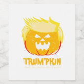 Halloween Trumpkin Funny Weinetikett (Einzelnes Label)