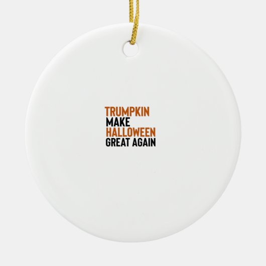 Halloween Trumpkin - Halloween Great Again Fu Keramik Ornament (Vorne)