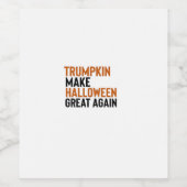 Halloween Trumpkin - Halloween Great Again Fu Weinetikett (Einzelnes Label)