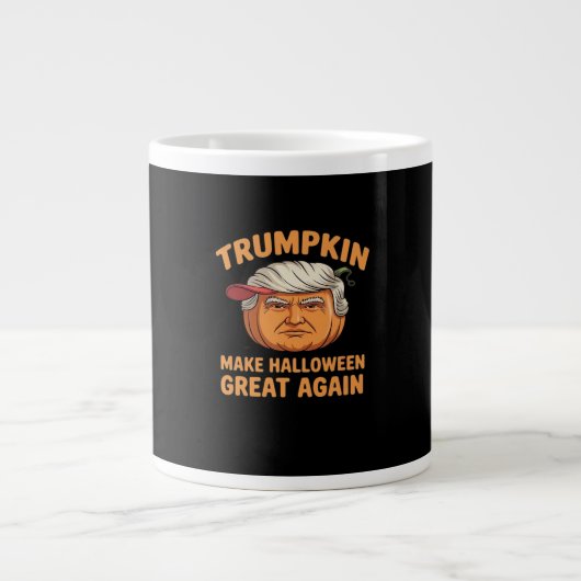 Halloween Trumpkin Halloween Great Again Funn Jumbo-Tasse (Vorderseite)