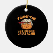 Halloween Trumpkin Halloween Great Again Funn Keramik Ornament (Vorne)