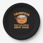 Halloween Trumpkin Halloween Great Again Funn Pappteller (Vorderseite)