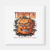 Halloween Trumpkin Halloween Great Again Tren Magnet (Vorne)