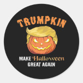 Halloween Trumpkin - Halloween wieder groß Runder Aufkleber (Vorderseite)