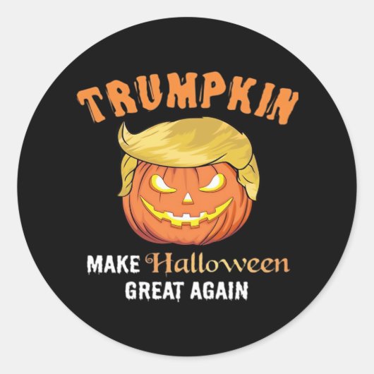 Halloween Trumpkin - Halloween wieder groß Runder Aufkleber (Vorderseite)