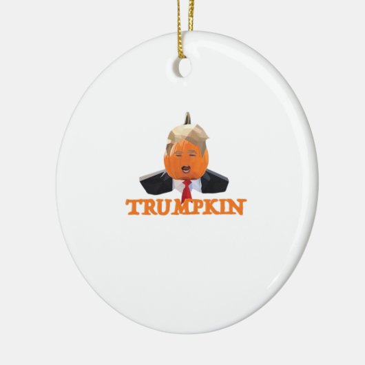 Halloween Trumpkin Keramik Ornament (Links)