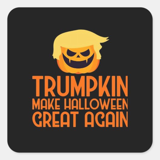 Halloween Trumpkin macht Halloween erneut großarti Quadratischer Aufkleber (Vorderseite)