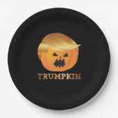 Halloween Trumpkin Pappteller (Vorderseite)