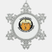 Halloween Trumpkin Pumpkin Classic Schneeflocken Zinn-Ornament (Vorderseite)