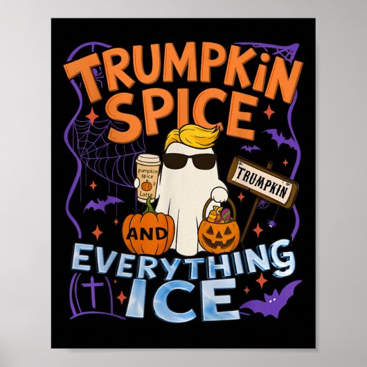 Halloween Trumpkin Sce und alles, was eis Pumpkin Poster (Vorne)