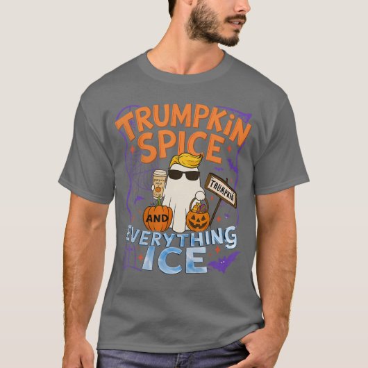 Halloween Trumpkin Spice and Everything Ice Pumpki T-Shirt (Vorderseite)
