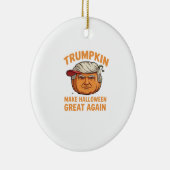 Halloween Trumpkin - Spooky Parody-Zitat für Hallo Keramik Ornament (Rechts)