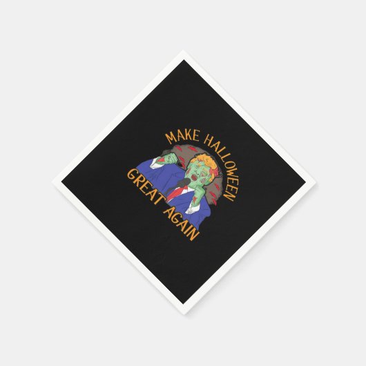 Halloween Trumpkin Tri-Blend Serviette (Ecke)