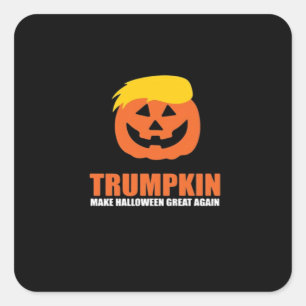 Halloween Trumpkin V2 Quadratischer Aufkleber