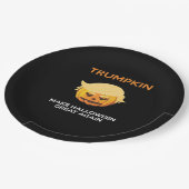 Halloween Trumpkin V4 Pappteller (Schrägansicht)