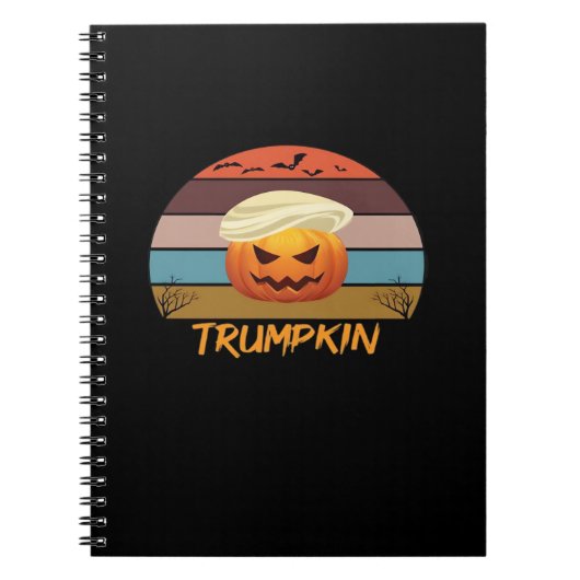 Halloween Trumpkin Vintag Notizblock (Vorderseite)