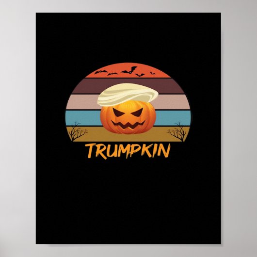 Halloween Trumpkin Vintag Poster (Vorne)