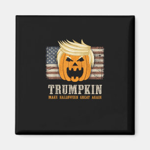 Halloween Trumpkin Vintage Fahne Magnet
